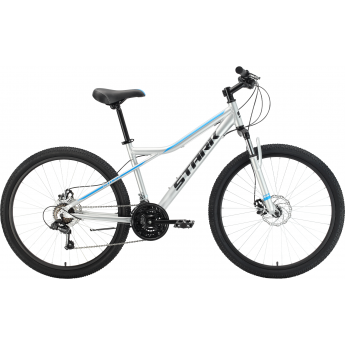 Велосипед STARK SLASH 26.2 D, рама 18", (2022) серый/голубой Велосипед STARK SLASH 26.2 D, рама 18", (2022) серый/голубой