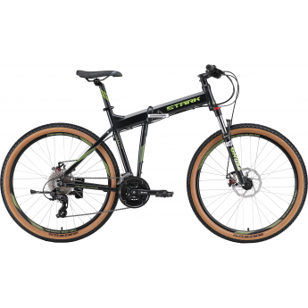 Велосипед STARK'24 COBRA 27.2 D черный металлик/зеленый 18" Велосипед STARK'24 COBRA 27.2 D черный металлик/зеленый 18"